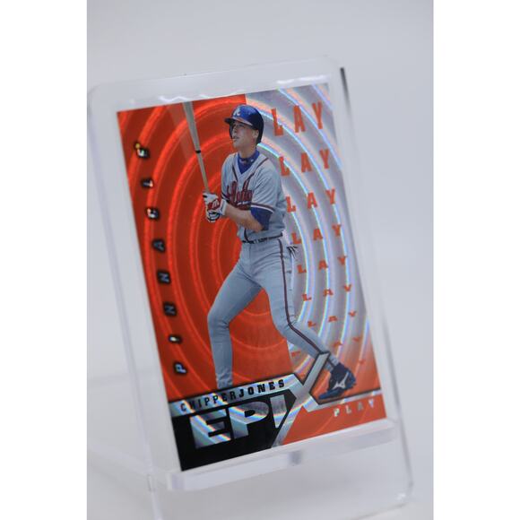 1998 Zenith Epix Play-Orange #E15 Chipper Jones PSA 9 Mint Atlanta Braves Pop 3 - Picture 3 of 3